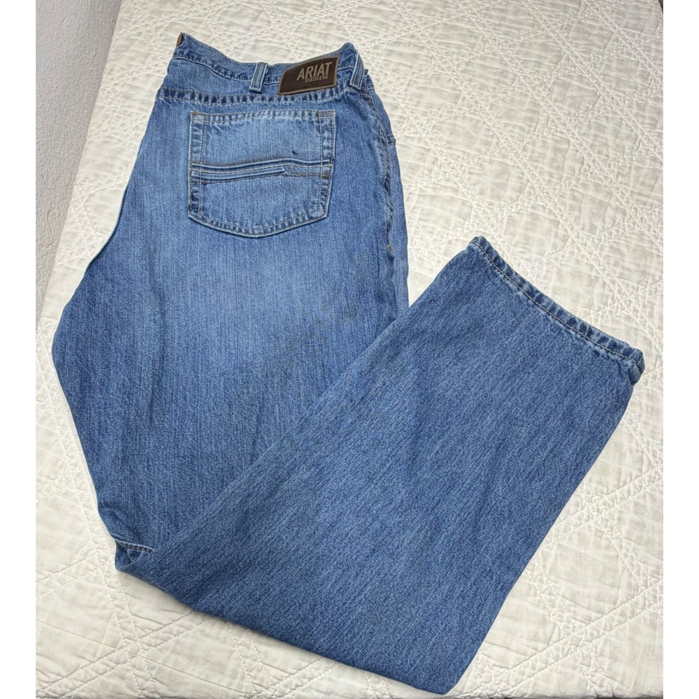 Ariat M4 Louis Bootcut Jeans Mens 44x34 Blue Relaxed Fit Denim